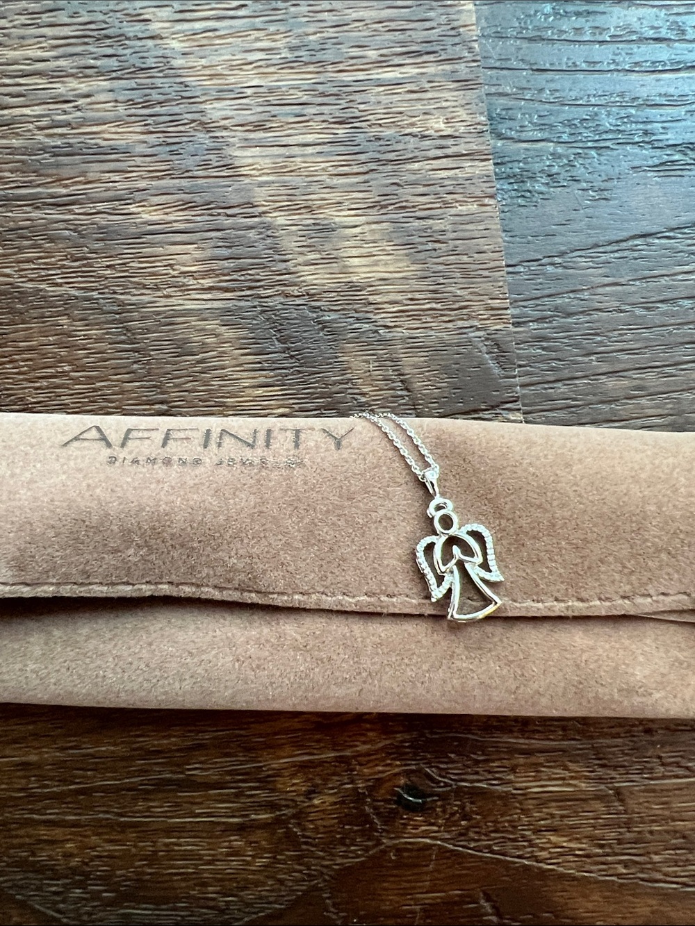 Brand new Affinity Silver Angel Pendant Necklace